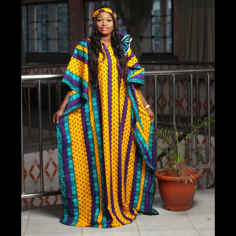 SALES! SALES!!! African maxi dress with head wrap - Picture 7 of 12